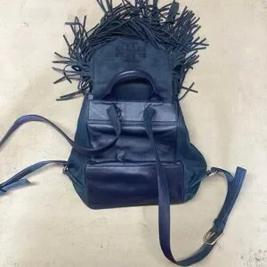 Tory Burch Navy Blue Fringed Backpack Tory Burch | Bags | Tory Burch Navy Blue Fringed Backpack  main image 3